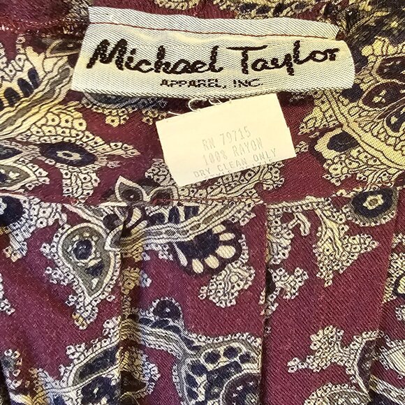 Michael Taylor Purple Skirt, Size Large, 100% Rayon, Pockets, Made In Mexico - Picture 5 of 9